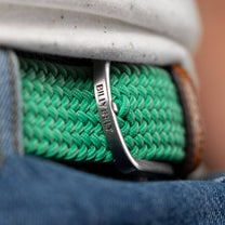 Cintura elastica intrecciata verde da golf