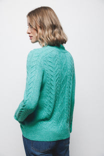 Maglione a maglia strutturata con collo alto