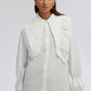Camicia in popeline con maxi collo in pizzo