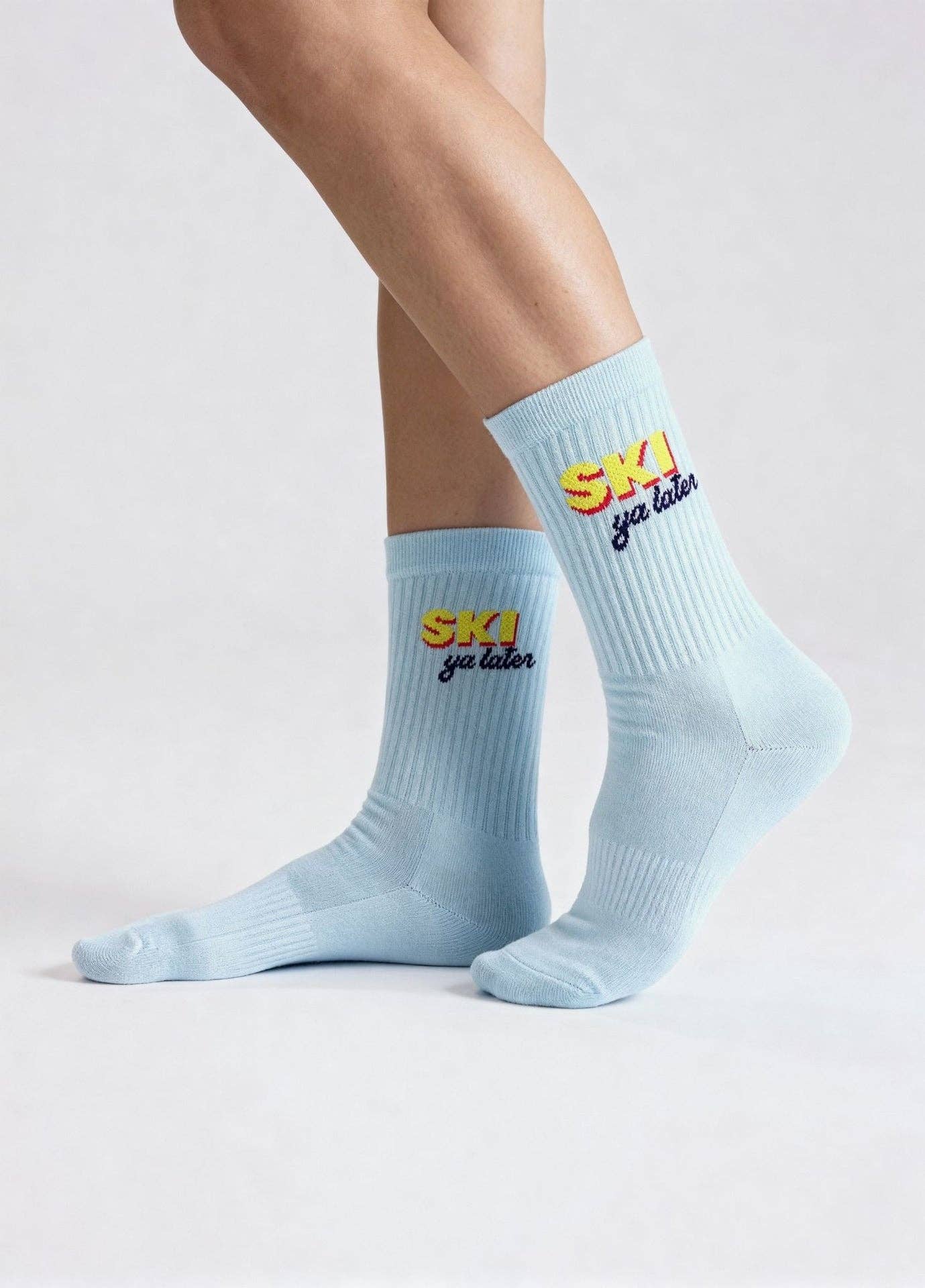 Calzini "Ski Ya Later" in cotone biologico