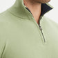 Maglione in cotone con collo camionista verde