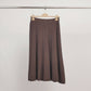 Gonna midi in maglia plissettata elasticizzata