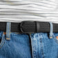 Cintura elastica intrecciata nera regolabile