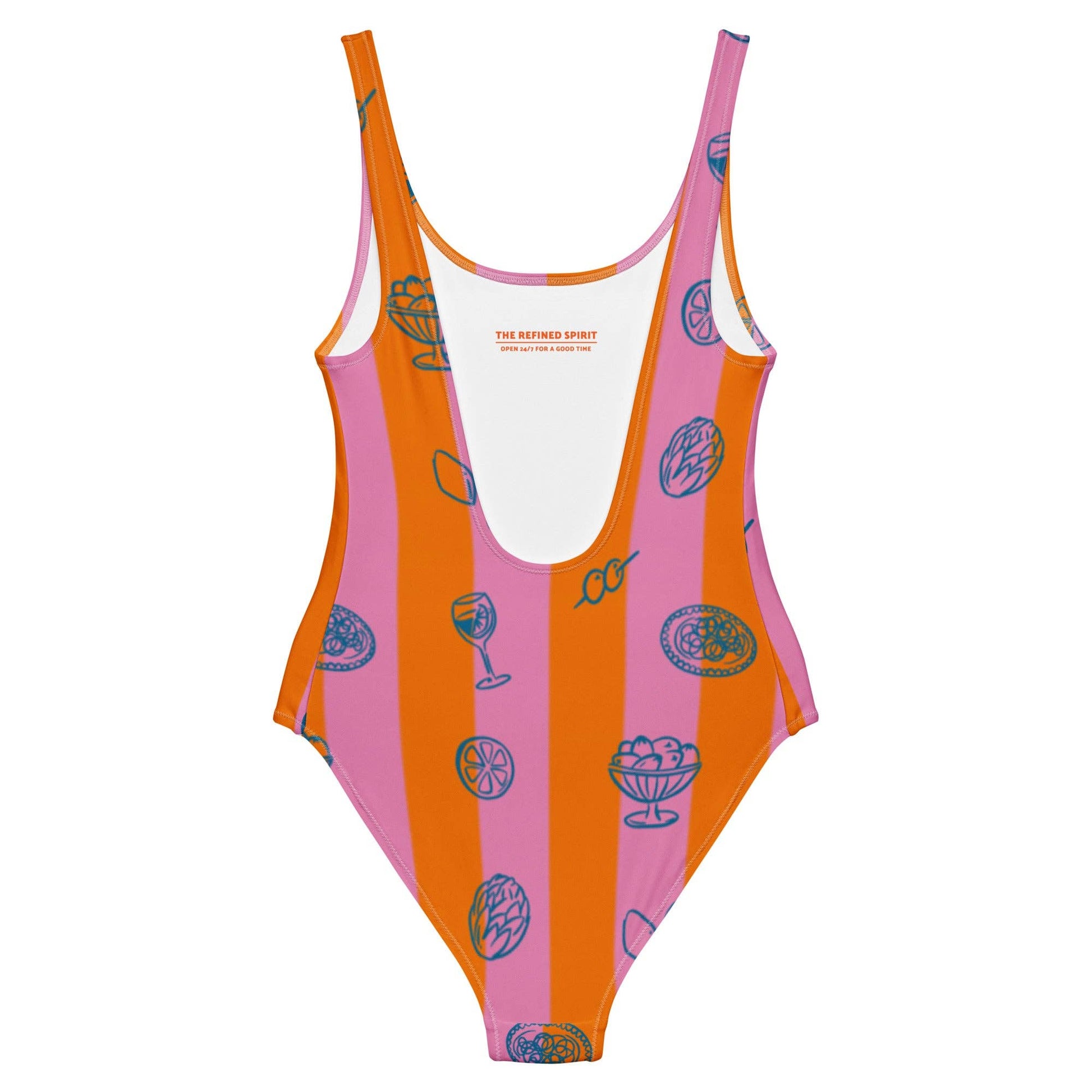 Costume intero Positano a righe multicolor