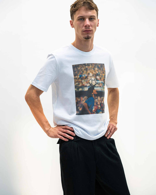 T-shirt unisex in cotone biologico con stampa calcio iconica