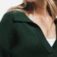 Maglione in maglia rasata con collo polo