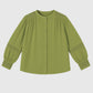 Camicia Sojanyla verde tiglio con inserti in pizzo