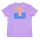 T-shirt vintage in cotone biologico viola