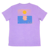 T-shirt vintage in cotone biologico viola
