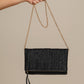 Borsa a tracolla intrecciata con catena