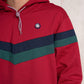 Felpa con cappuccio color block da uomo