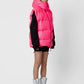 Gilet over imbottito con cappuccio removibile e logo