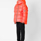 Parka Oversize Arancio Fluo con Cappuccio Rimovibile