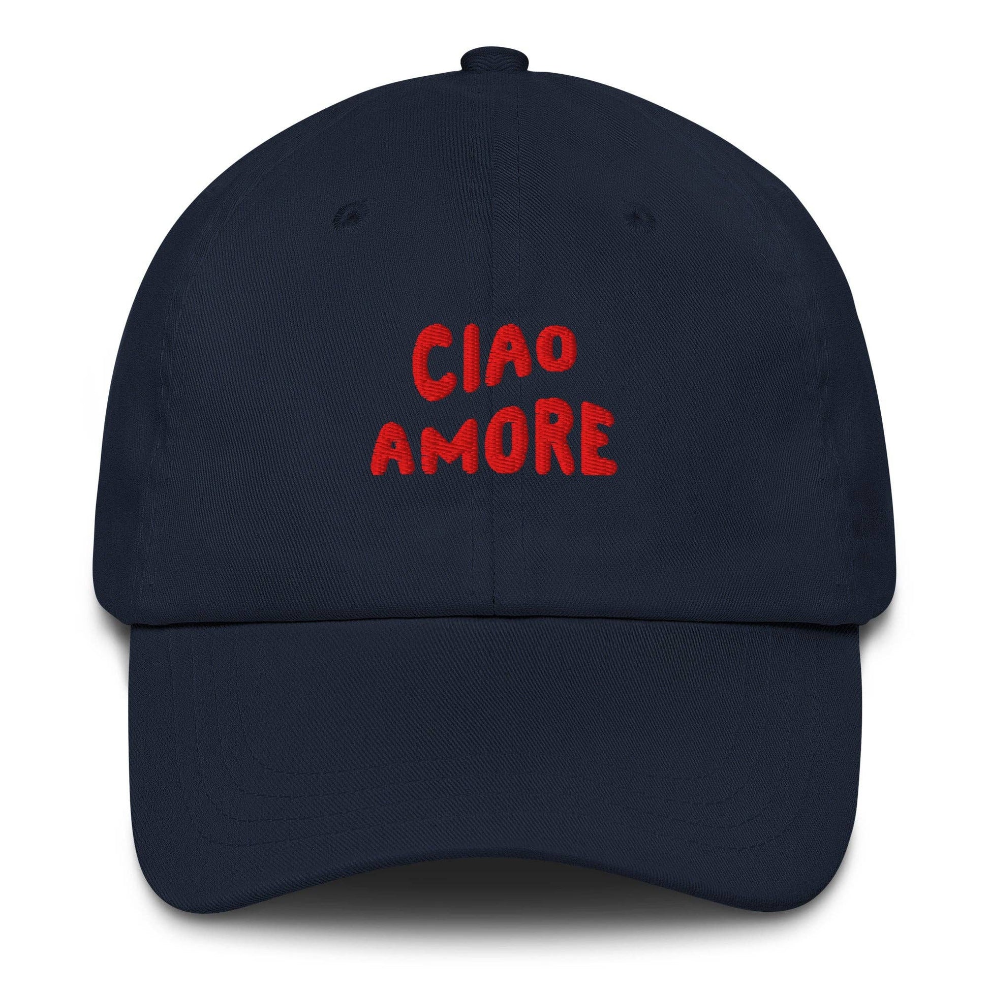 Cappellino da baseball "Ciao Amore" ricamato