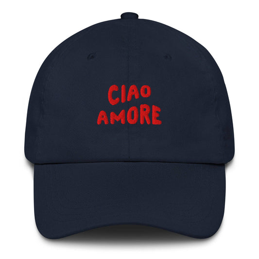 Cappellino da baseball "Ciao Amore" ricamato