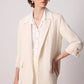 Blazer rilassato in misto viscosa e cotone con maniche arrotolabili