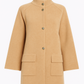 Cappotto strutturato in lana con collo alto