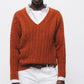 Maglione in maglia strutturata con scollo a V