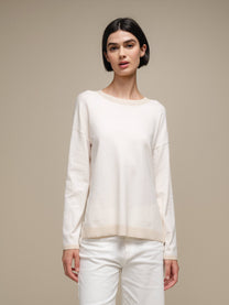 Maglione in maglia con lurex girocollo da donna
