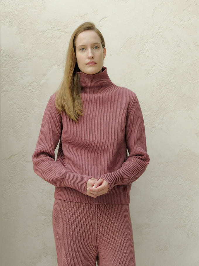 Maglione dolcevita in lana merino extrafine