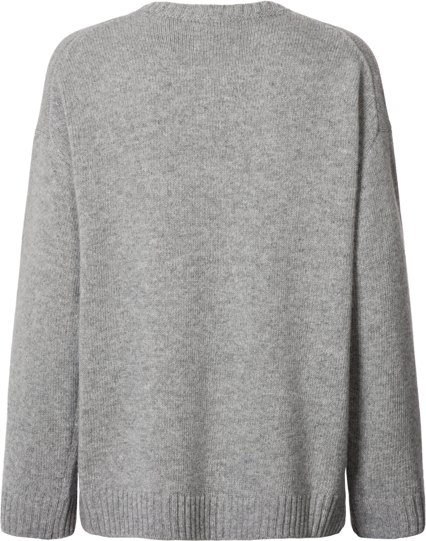 Maglione Emely in lana d’agnello biologica GOTS grigio mélange