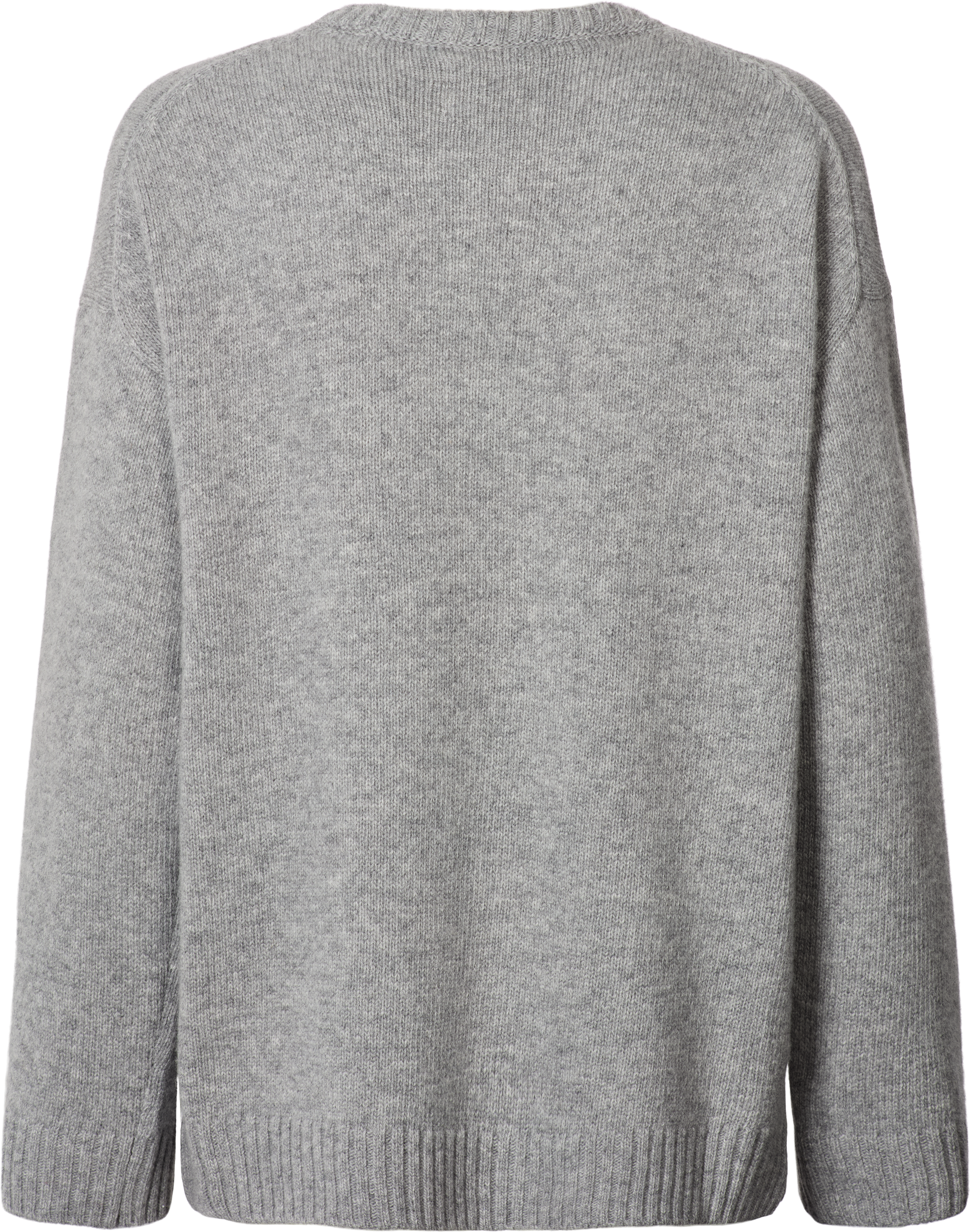 Maglione Emely in lana d’agnello biologica GOTS grigio mélange