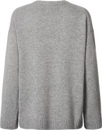 Maglione Emely in lana d’agnello biologica GOTS grigio mélange