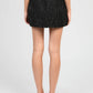 Gonna mini in tweed con strass e perle