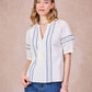 Blusa Tropez in cotone con pizzo