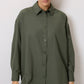 Camicia in popeline oversize color kaki