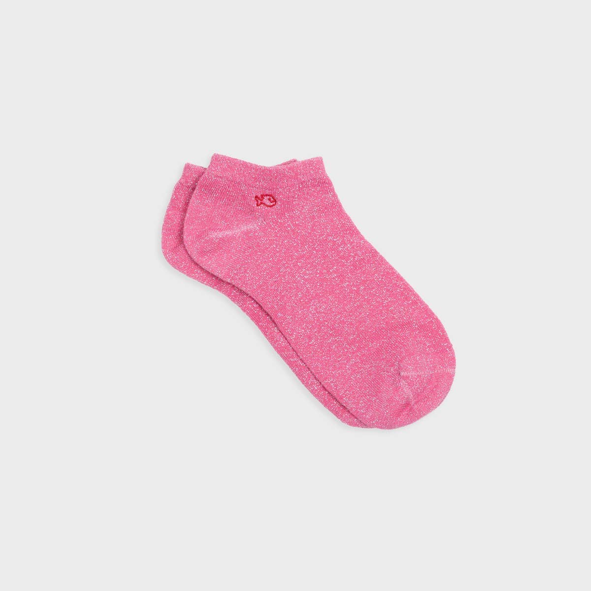 Calzini alla caviglia glitter rosa