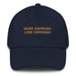 Cappellino Dad Hat in cotone con ricamo “More Espresso Less Depresso”