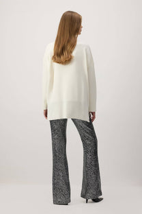 Pantaloni a gamba larga con paillettes