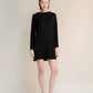 Abito midi girocollo in lana merino extrafine