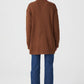 Cardigan lungo a costine con bottoni
