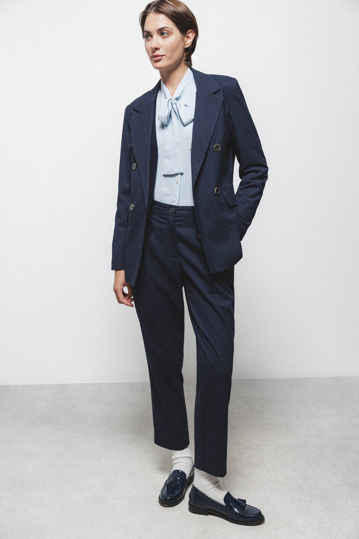Blazer doppiopetto a quadri