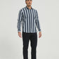 Camicia a righe comfort blu navy