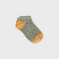 Calzini corti glitter leopardati in cotone pettinato verde chiaro