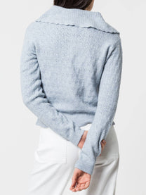 Cardigan in maglia con collo lungo e bottoni