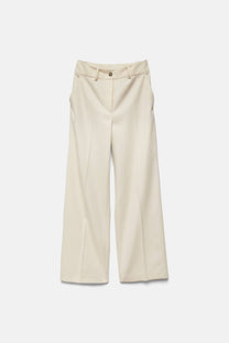 Pantaloni dritti minimal con tasche oblique