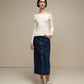 Maglione in maglia off-shoulder a coste