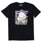 T-shirt Maneki Garden con grafica gatto e fiori