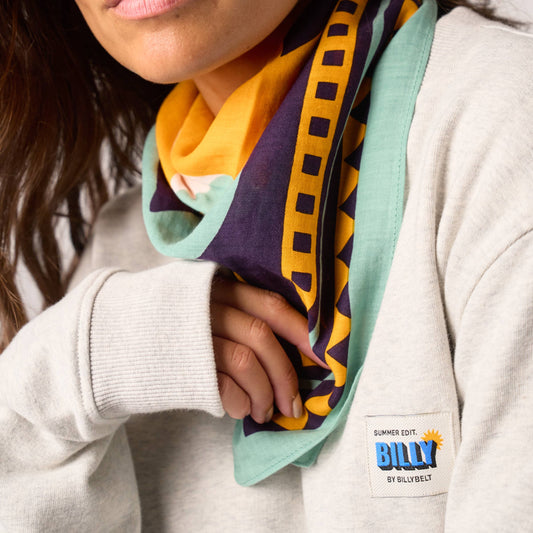 Piccolo foulard in cotone biologico Paola viola