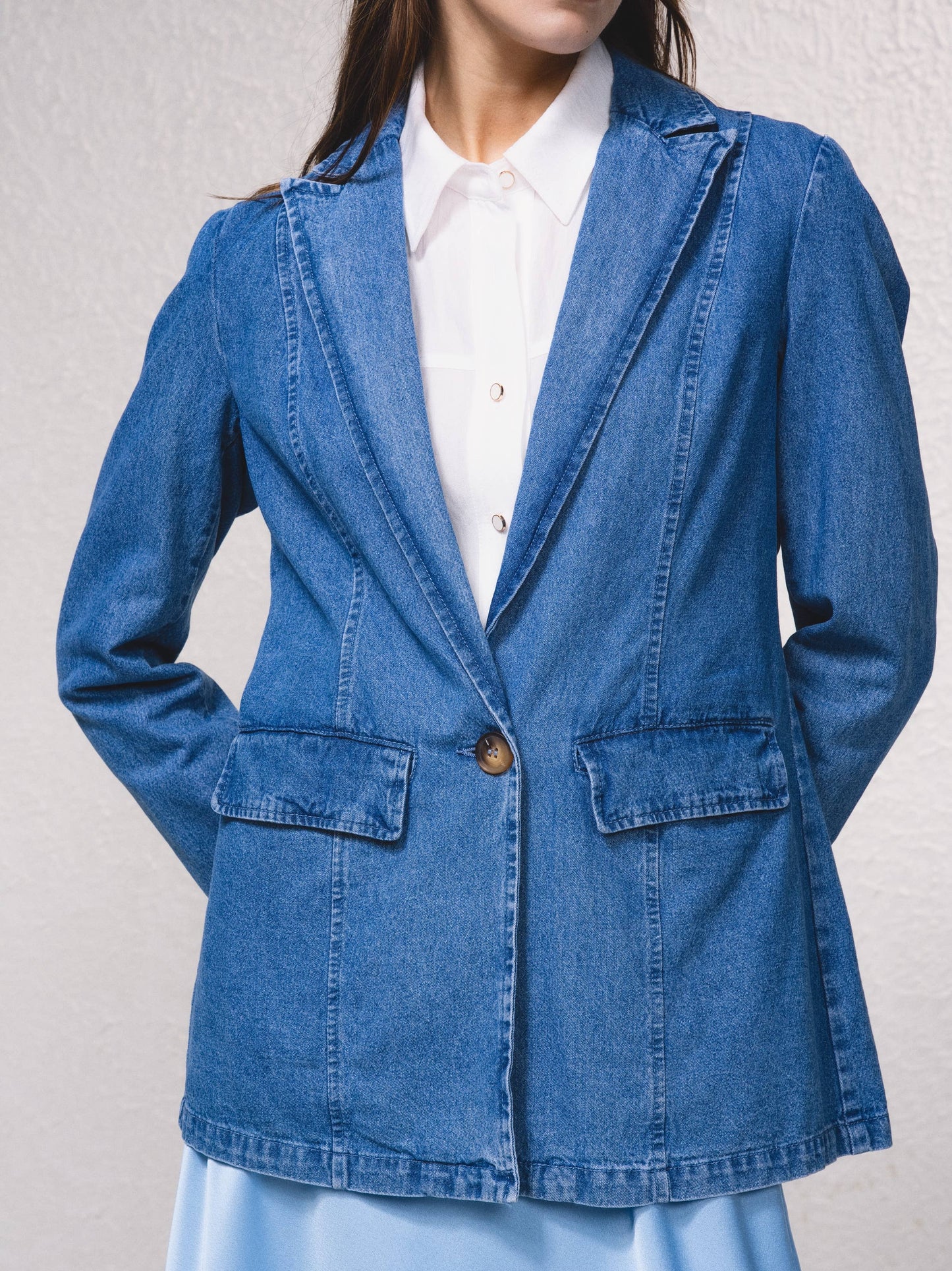 Blazer in denim da donna