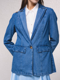 Blazer in denim da donna