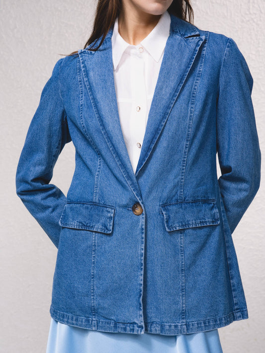 Blazer in denim da donna