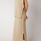 Gonna lunga a trecce in misto cashmere