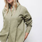 Camicia donna in cotone con pieghe frontali