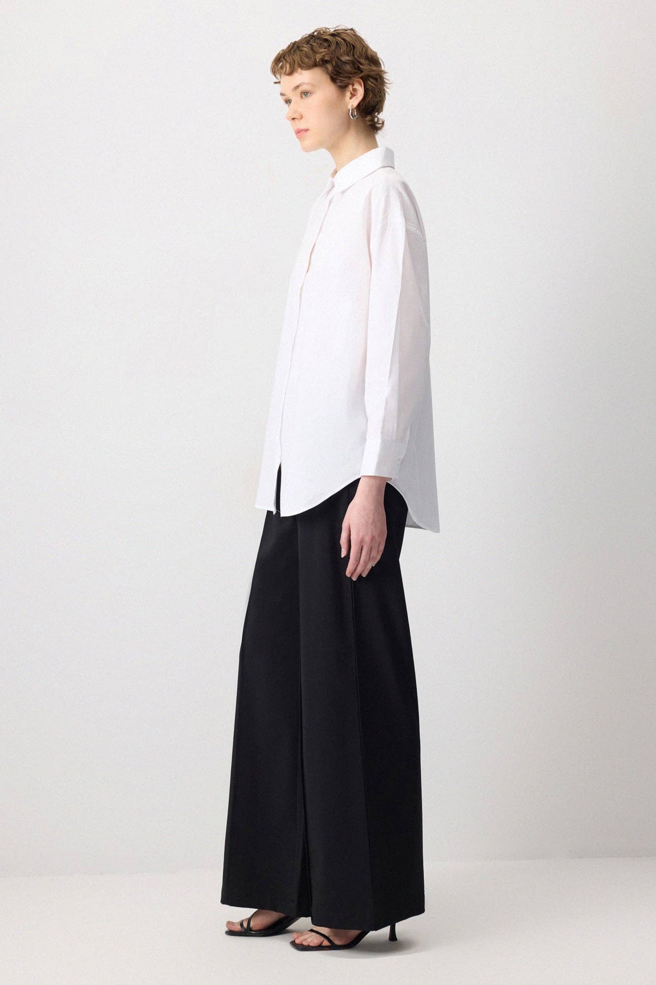 Camicia oversize in cotone bianco