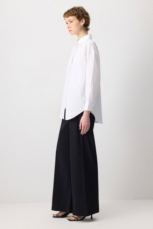 Camicia oversize in cotone bianco